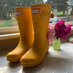 Yellow Hunter Rain Boots Size 9